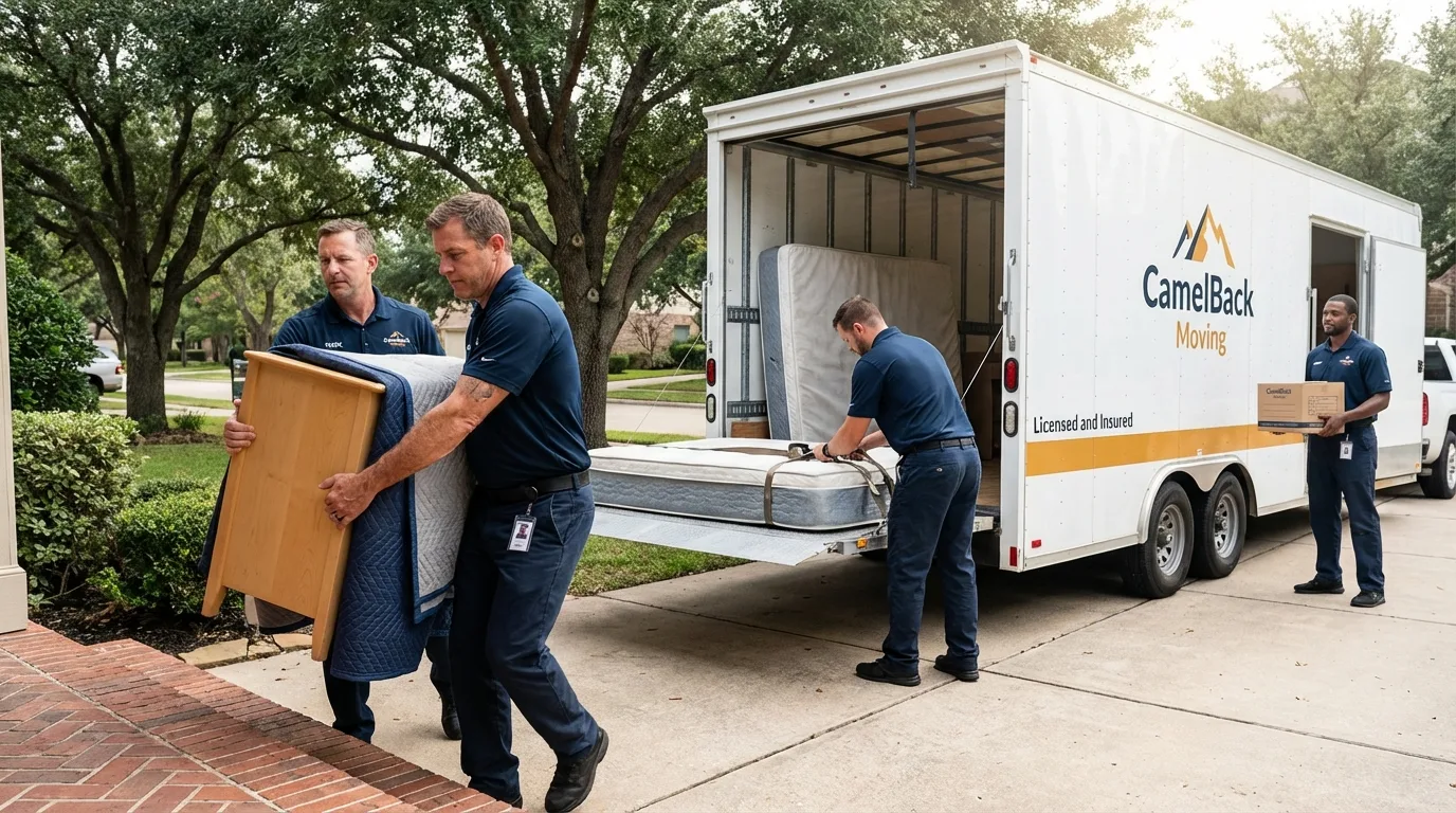 Crew loading residential truck for cross-state move from Coral Springs, FL